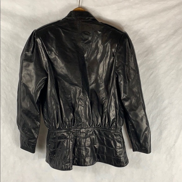 Alicia Herrera North Beach Leather Taupe Jacket - Picture 5 of 8